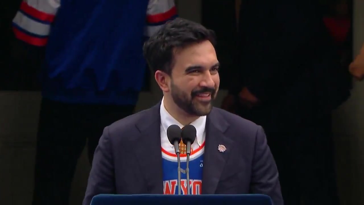 NYC Mayor Mamdani's passionate speech about the Knicks journey to the championship