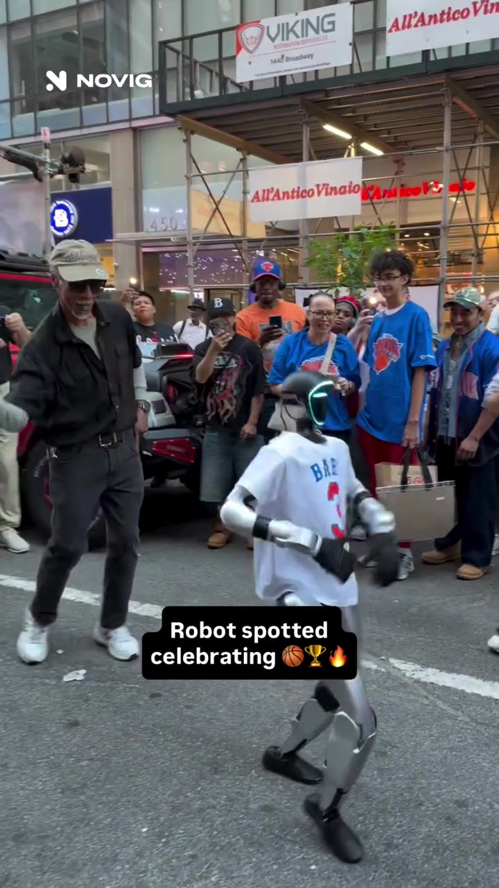 Robot Dancing During Knicks Parade