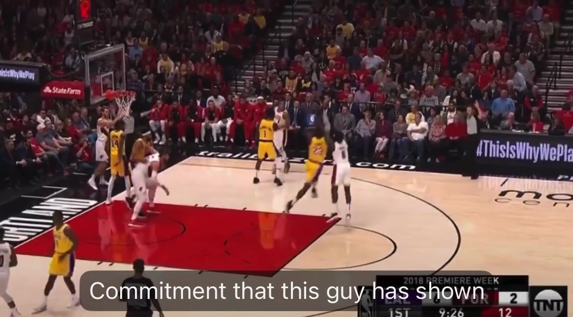 LeBron James first and last points for the Los Angeles Lakers