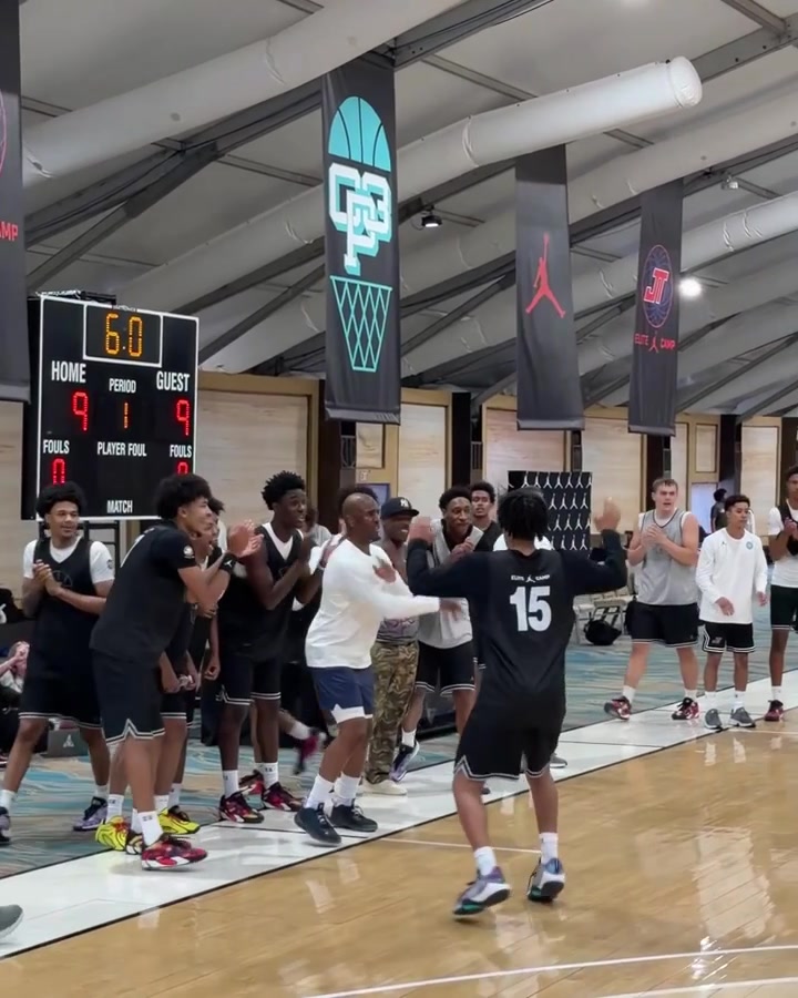 Jayson Tatum with the walkoff winner against the high-schoolers at Elite Camp in Las Vegas