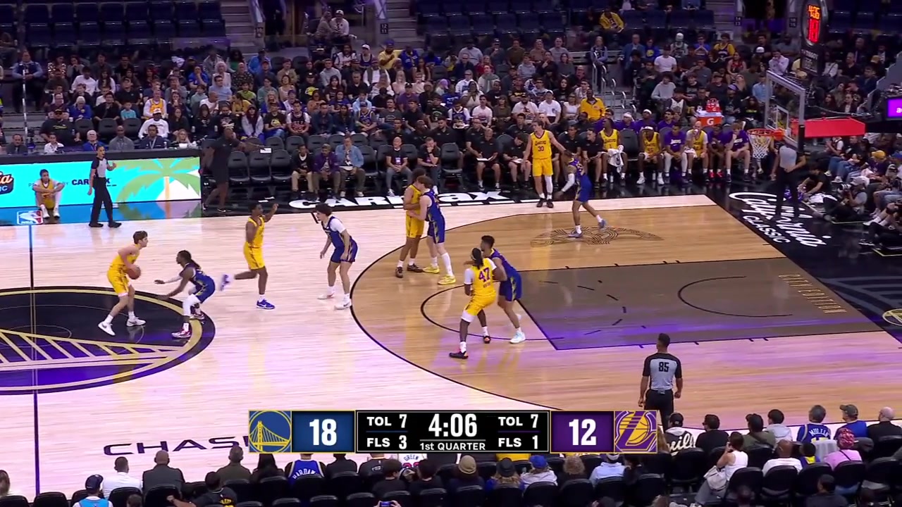 Arthur Kaluma with the driving layup and the friendly bounce on the corner 3