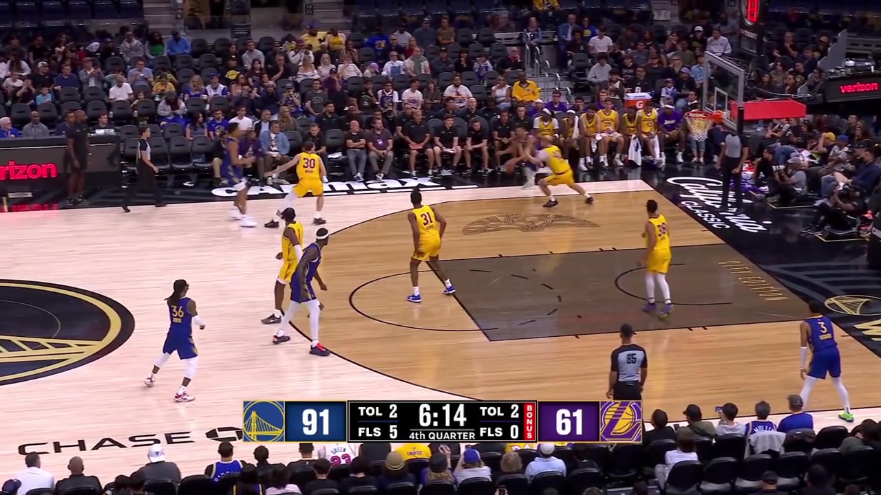 Adou Thiero with the steal and the fastbreak dunk off a pass by Jon Elmore 7th assist