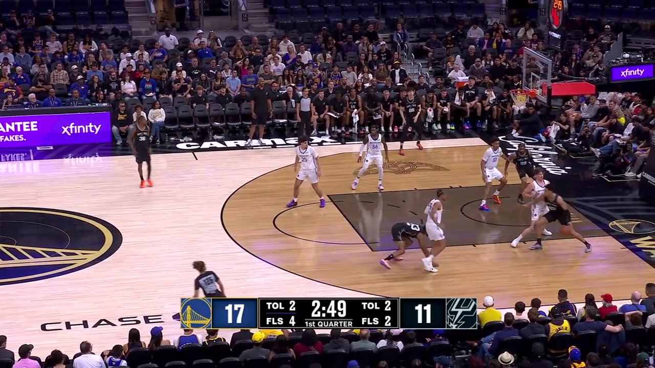 Lajae Jones soars up high and throws down the alley-oop dunk with replaysChance McMillian with the lob