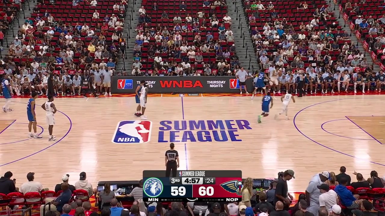 The rookie Jaron Pierre Jr 58th overall pick banks in his first Las Vegas Summer League bucket