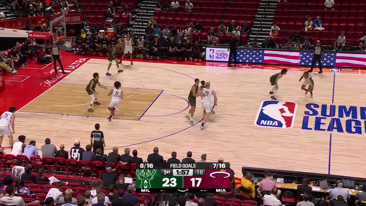 Brandon Boston intercepts the pass and finishes with the reverse dunk Ian Schieffelin with the driving dunk and Nate Ament with the jumper
