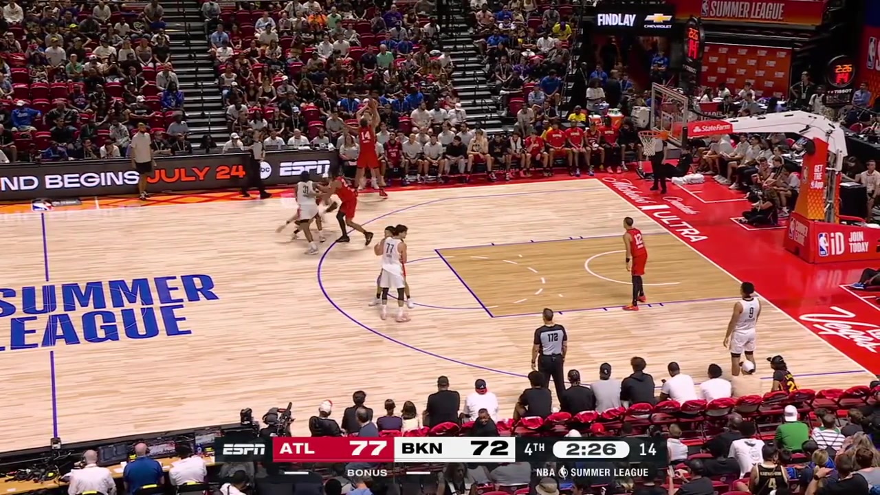 Kingston Flemings fouls Ben Saraf who misses the clutch 1 for 2 free throw then Saraf fouls Flemings he makes the free throw but it is waived off due to a lane violationSaraf gets fouled again by Flemings and he splits the clutch free throws