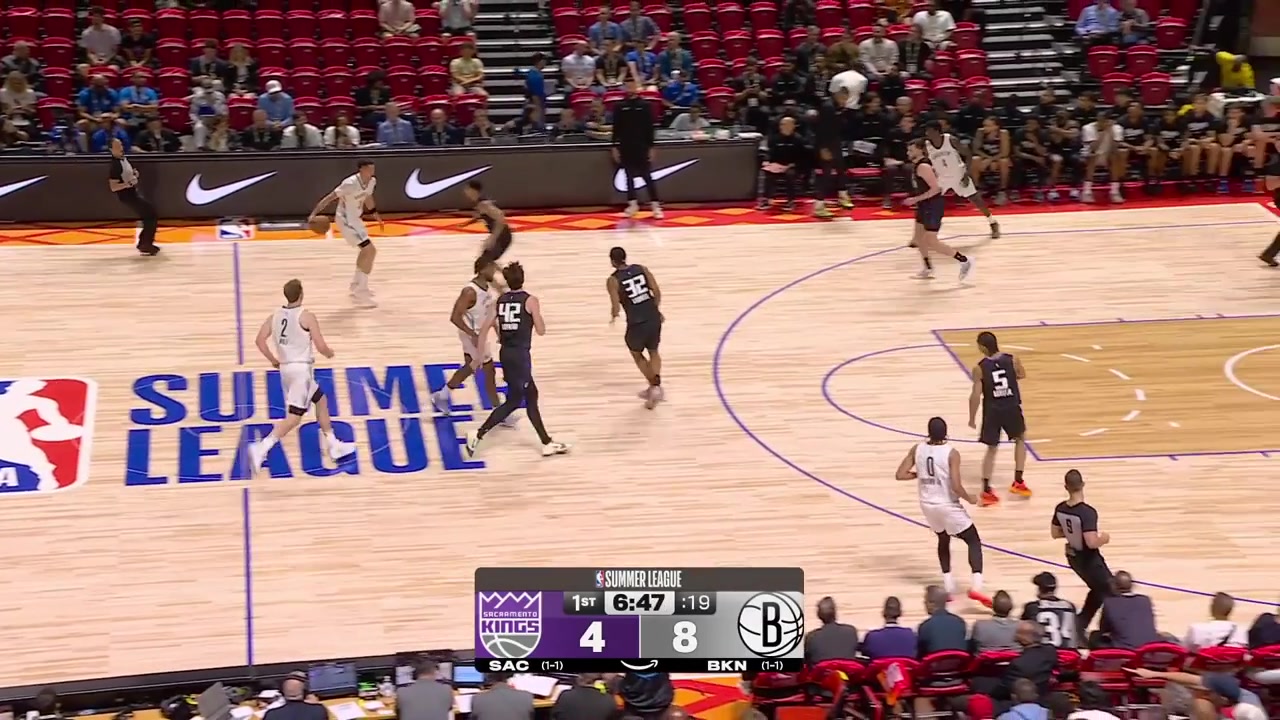 Dake Powell finally hits something in the Summer League as he hits the 3-pointer