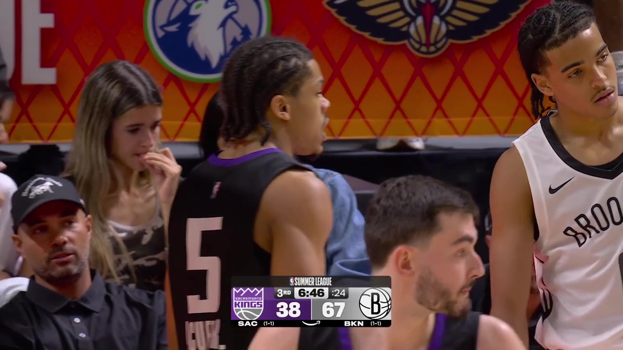 Mikel Brown Jr with the ball fake and the tough lefty layup over Maxime RaynaudDarius Acuff Jr turns the ball over and Brown soars for the fastbreak two-handed jamAcuff hits a corner 3