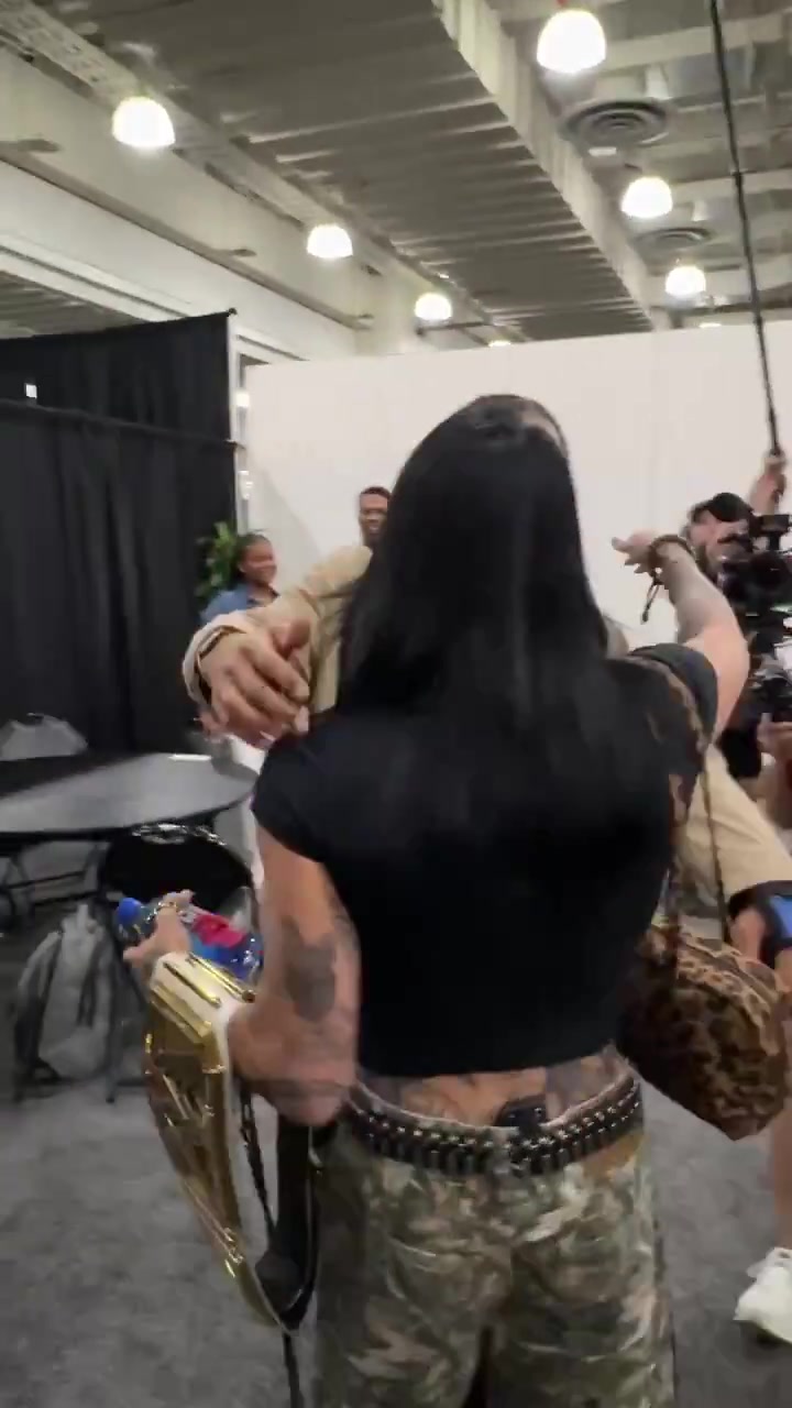 WWE Women's Champion Rhea Ripley meets NBA Champion and FMVP Jalen Brunson