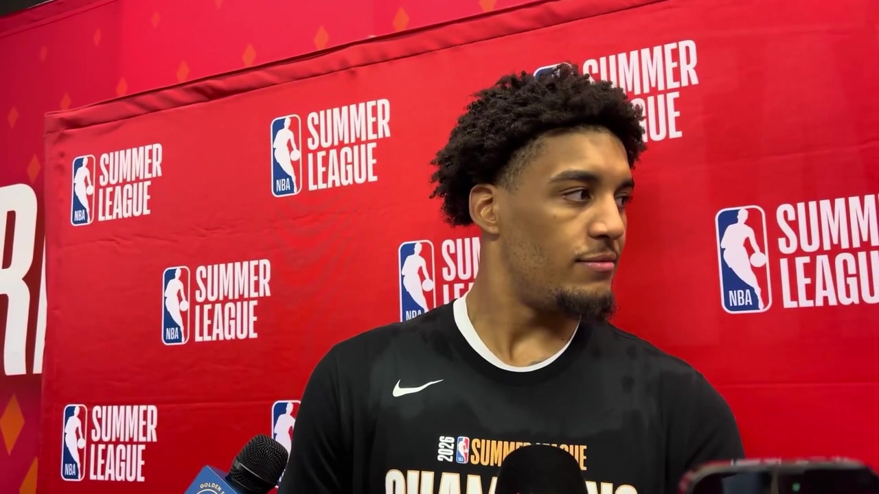 Yaxel on if he feels he made a good impression on Steph and Dray with his Summer League run Yeah I hope so man I dont know if Draymond I hope Draymond likes it man cause weve been over here going back and forth