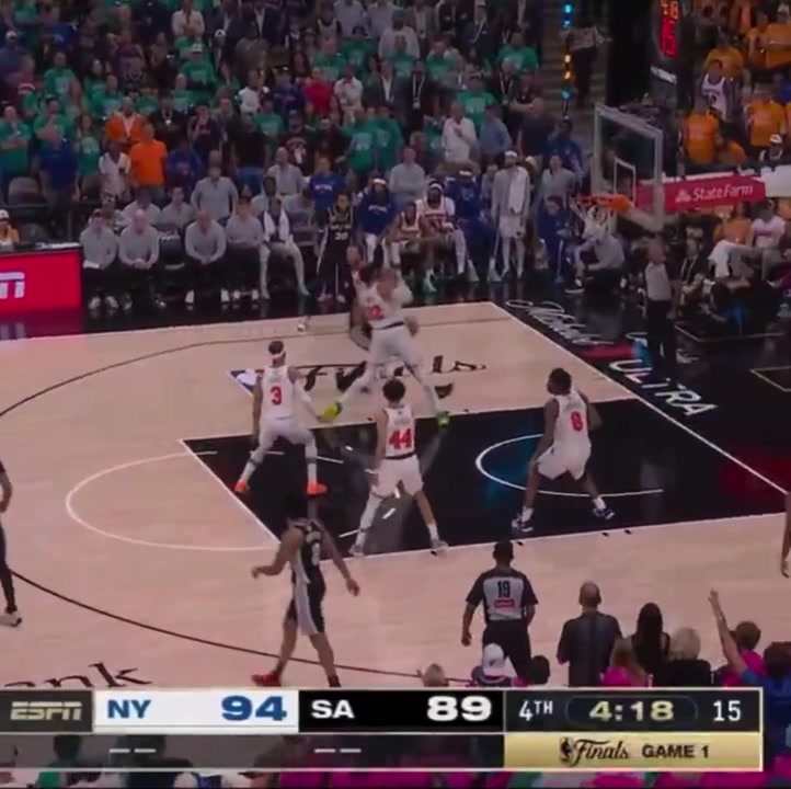 Compilation of the Knicks physical defense on Victor Wembanyama in the 2026 NBA Finals