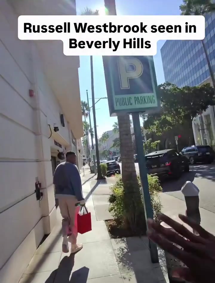 Russell Westbrook Wholesome Encounter With Fan in Beverley Hills