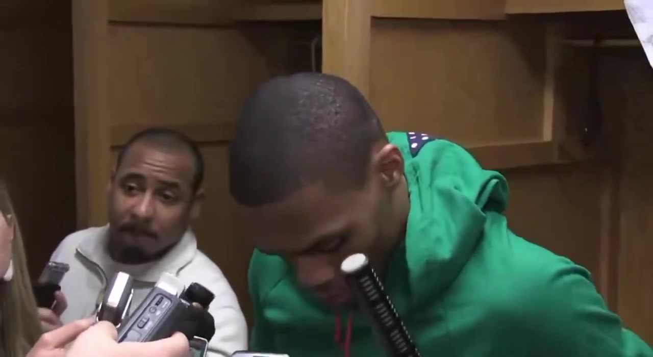 A reporter asks Russell Westbrook if the Thunder lost the game or if the Jazz won it