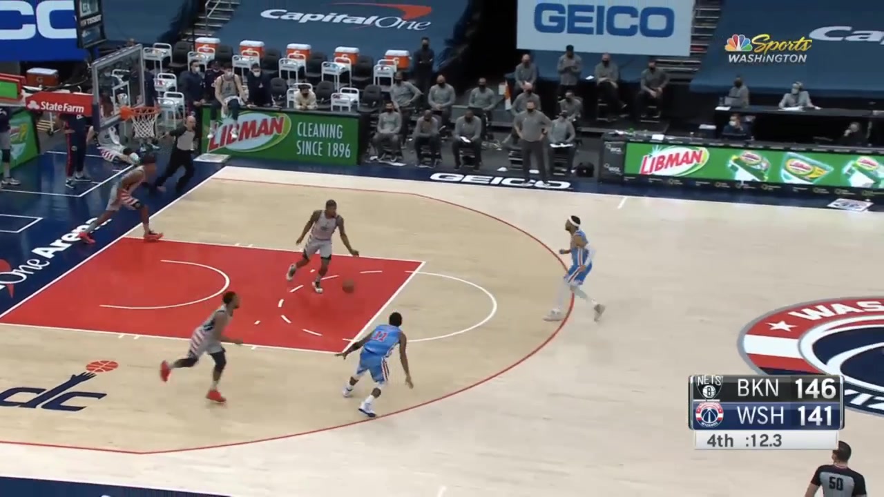 Westbrook and Beal score 6 points in 5 seconds to steal the victory over KD and the Nets