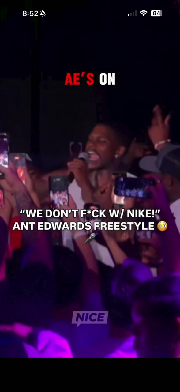 Anthony Edwards disses Nike in freestyle preformed in the Philippines