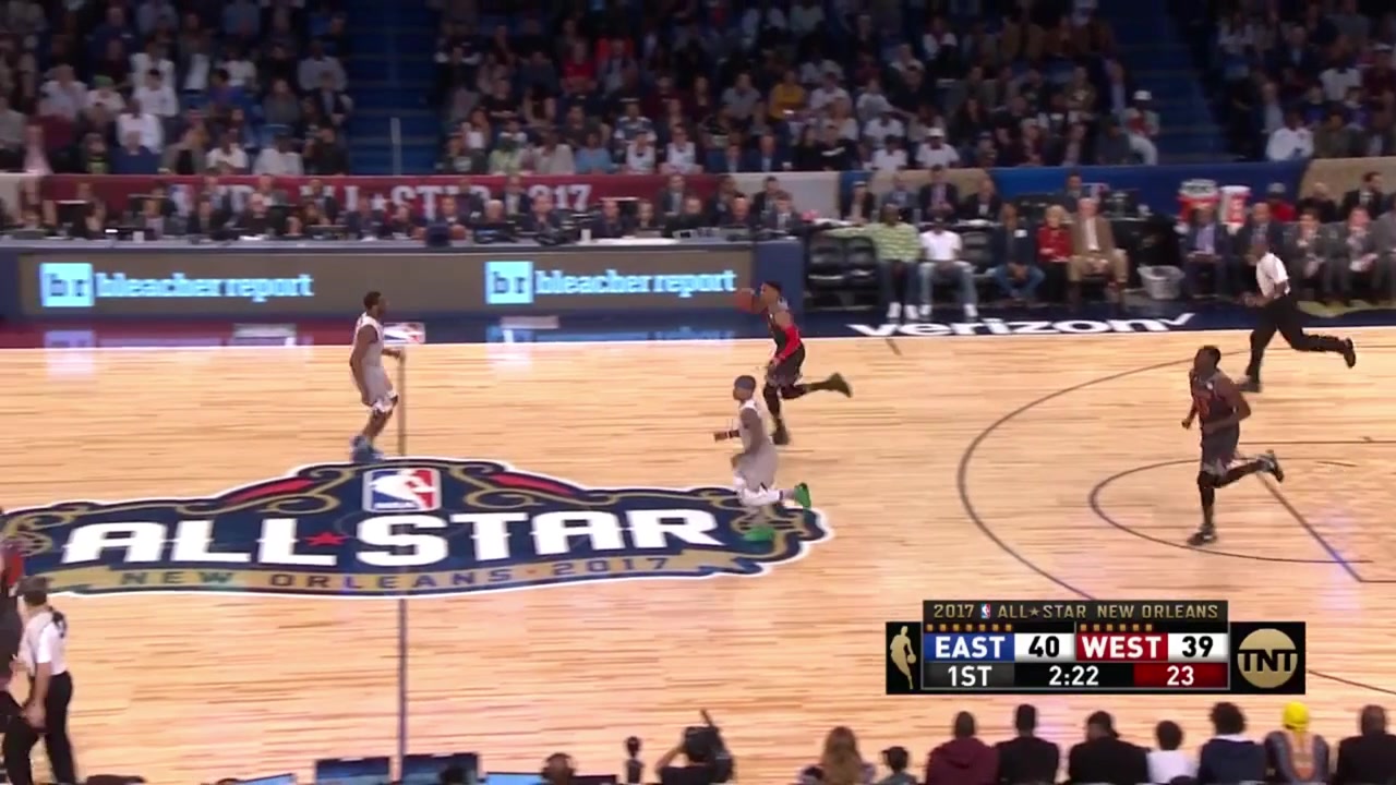 Lowlights Russell Westbrook throws the ball to himself off the backboard but misses the dunk Isaiah Thomas bounces the ball to himself and misses a dunk of his ownWestbrook goes on to miss back-to-back alley-oop dunks off lobs by Draymond Green