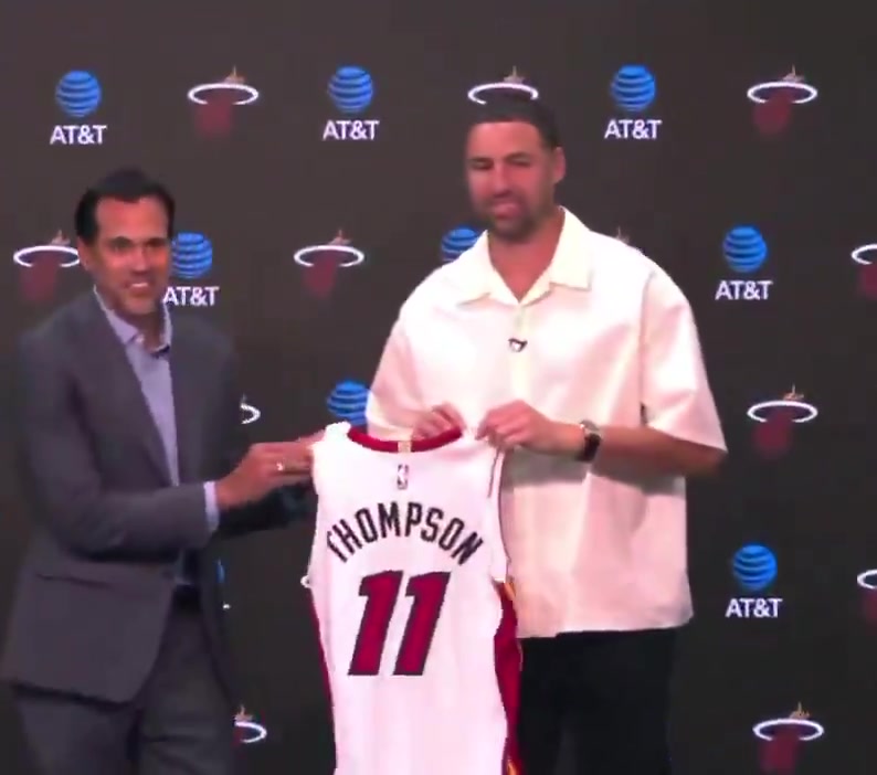 Klay Thompson has officially arrived in Miami and now begins his tenure with the Heat