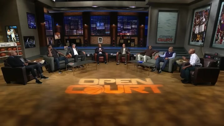 Kenny Smith being an instigator provokes an argument between Chris Webber and Greg Anthony